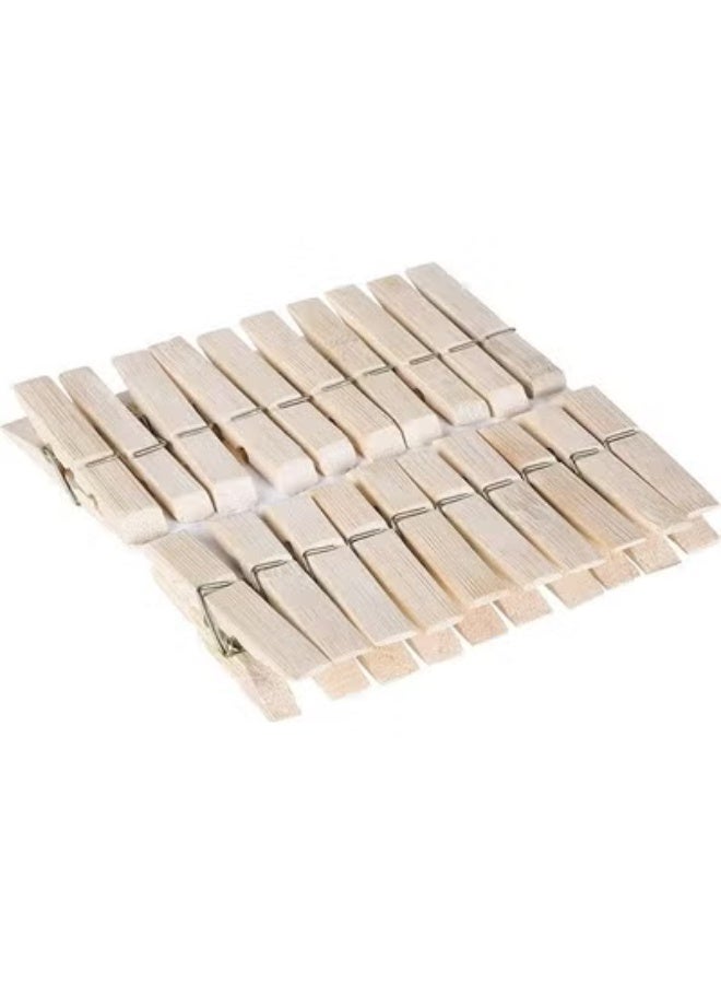 CLOTH CLAMPS WOODEN MULTICOLOUR 20 PIECES - Image 1